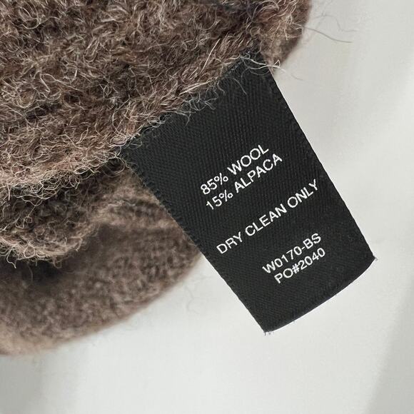 Betabrand Wool Alpaca Wrap Hooded Cardigan Brown Size Small / Medium - Picture 3 of 5